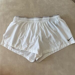 Nike Women's White and Gray Athletic Shorts
